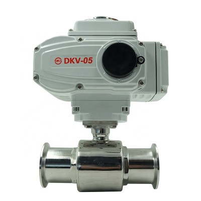 one way 220v sanitary stainless steel 304 316 Actuator electric tri clamp ball valve