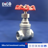 Dico Small Hnadle Type Stainless Steel CF8/CF8m Thread End 200wog Industrial Gate Valve